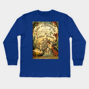 Brothers Grimm Antique German Book Cover Kids Long Sleeve T-Shirt